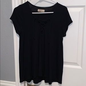 Hollister black oversized tee